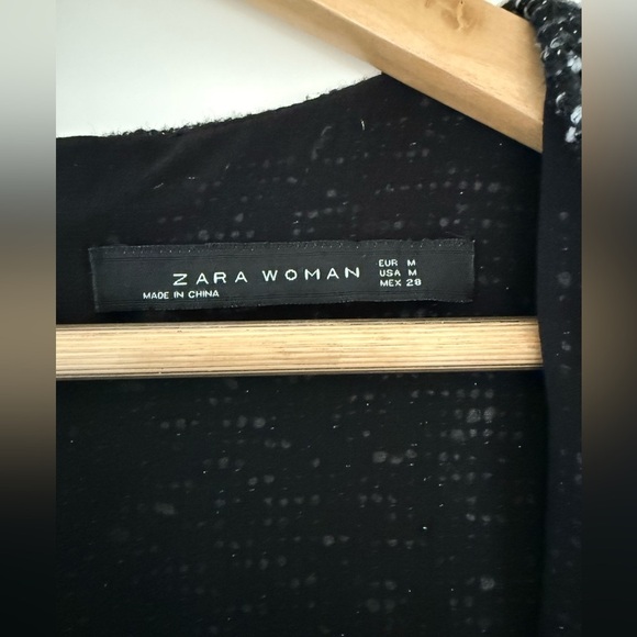 Zara Black & White Tweed Jumpsuit, size medium. - Picture 10 of 10